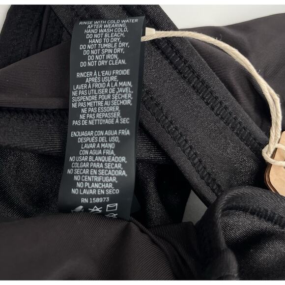 Skims Shine Swim Scoop Neck Bikini Bra Top Plus Size 3x Onyx Black BRAND NEW NWT - Picture 6 of 7